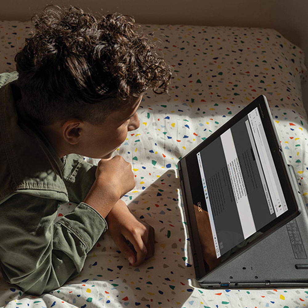 Child using 2 in 1 device