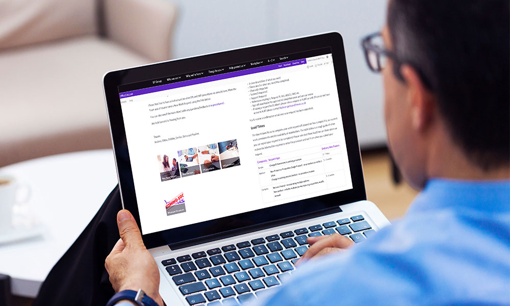 BTnet for education brochure on a tablet device