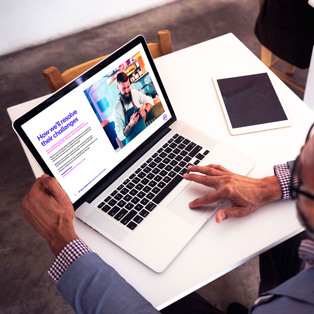 Case study on a laptop