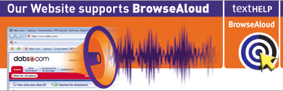 Our website supports textHELP Browsealoud
