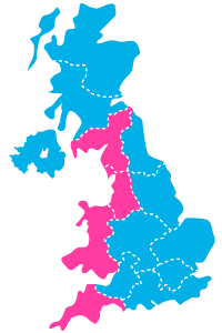 UK TV Region Map