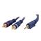 C2G .5m Velocity™ One 3.5mm Stereo Male to Two RCA Male Y-Cable