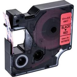 DYMO D1 12mm Black on Red Tape