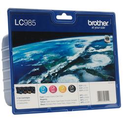 Brother LC985 Black/Cyan/Magenta/Yellow Value Pack