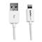 StarTech.com 2m (6ft) Long White Apple 8-pin Lightning Connector to USB Cable for iPhone iPod iPad