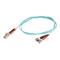 C2G 7m LC-ST 10Gb 50/125 OM3 Duplex Multimode PVC Fibre Optic Cable (LSZH) - Aqua