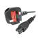 StarTech.com 1m Laptop Power Cord - 3 Slot for UK - BS-1363 to C5 Clover Leaf Power Cable Lead