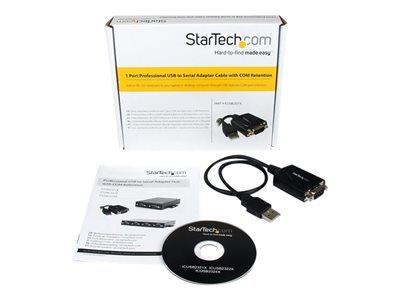 StarTech.com 1 Port Professional USB to Serial Adapter Cable with COM Retention