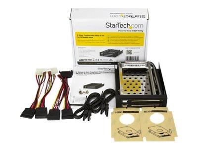 StarTech.com 2 Drive 2.5in Trayless Hot Swap SATA Mobile Rack Backplane