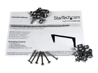 StarTech.com 2U 19in Steel Vertical Wall Mount Equipment Rack Bracket
