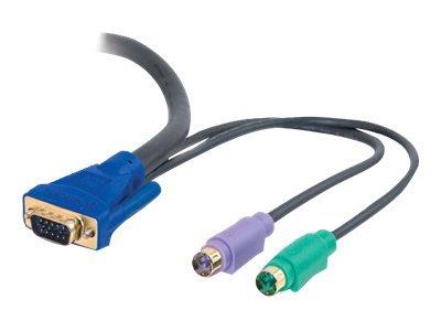 C2G 3m Ultima™ 3-in-1 Universal KVM HD15 VGA M/M Cable