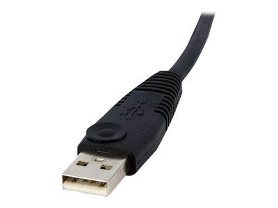 StarTech.com 6ft 4-in-1 USB Dual Link DVI-D KVM Switch Cable with Audio & Microphone