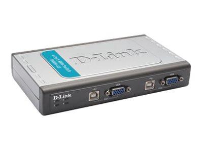 D-Link KVM Switch Pro Connect 4 Port USB 2X CABLES