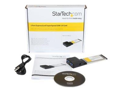 StarTech.com 2 Port ExpressCard SuperSpeed USB 3.0 Card Adapter with UASP Support