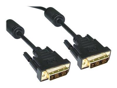 Cables Direct 5m DVI-D Single Linkl M-M Black + Gold Connectors B/Q 40