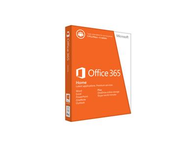Microsoft Office 365 Home - 1 Year License - 32/64-bit - Up to 5 Devices