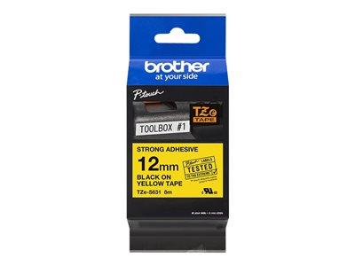 Brother Tape Black on Yellow 12mm