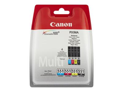 Canon CLI-551 Multipack Ink (Black/Yellow/Cyan/Magenta)