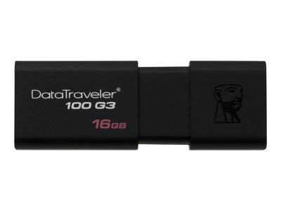 Kingston DataTraveler 100 G3 USB flash drive 16 GB - USB 3.0 Black