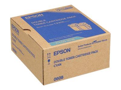 Epson AL-C9300N Double Pack Toner Cartridge Cyan 7.5k x2