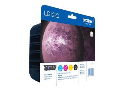 Brother LC1220 Black/Cyan/Magenta/Yellow Value Pack