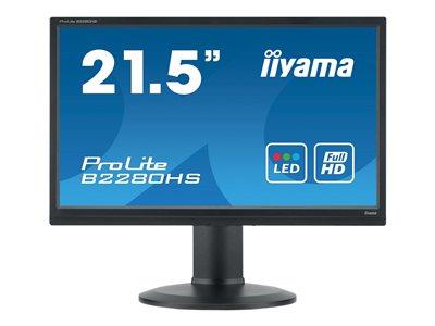 iiyama ProLite B2280HS-B1 21.5" 1920x1080 5ms HDMI DVI VGA LCD LED Black Monitor with Speakers