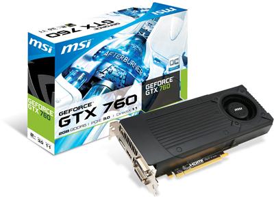 MSI GeForce GTX 760 1006MHz 2GB PCI-Express 3.0 HDMI OC