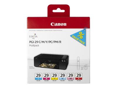 Canon PGI-29 CMY/PC/PM/R Multipack - Ink - yellow, cyan, magenta, red, photo cyan, photo magenta