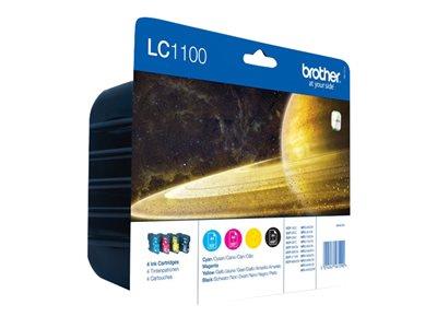 Brother LC1100 Value Pack - Print cartridge - 1 x black, yellow, cyan, magenta