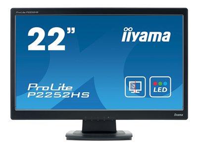 iiyama ProLite P2252HS-B1 22" 1920x1080 5ms HDMI DVI-D LED Black Monitor with Speakers