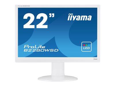 iiyama ProLite B2280WSD-W 22" 1680x1050 5ms VGA DVI-D LED White Monitor with Speakers