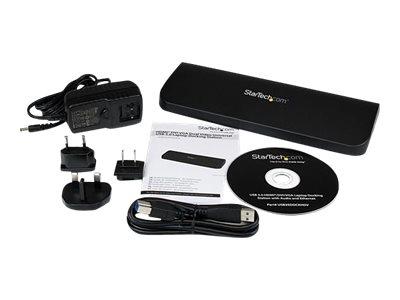 StarTech.com Universal USB 3.0 Laptop Docking Station - Dual Video HDMI DVI VGA with Audio
