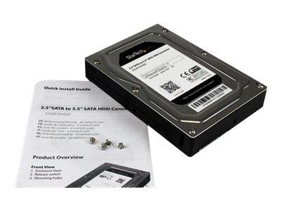 StarTech.com 2.5" to 3.5" SATA Aluminium Hard Drive Adapter Enclosure SSD / HDD Height up to 12.5mm