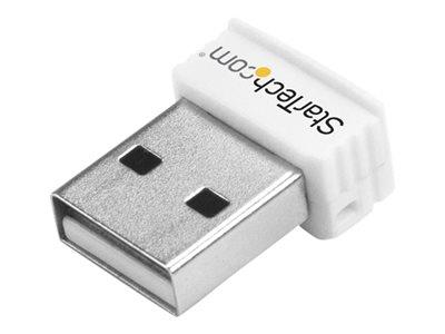 StarTech.com USB 150Mbps Mini Wireless N Network Adapter - 802.11n/g 1T1R USB WiFi Adapter - White