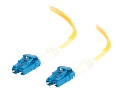 C2G 1m LC-LC 9/125 OS1 Duplex Singlemode PVC Fibre Optic Cable (LSZH) - Yellow