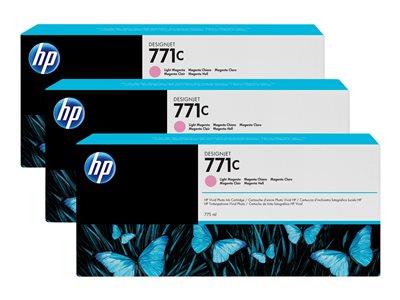HP 771C 3-pack 775-ml Light Magenta Designjet Ink Cartridges