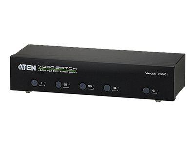 Aten 4 Port VGA Switch with Audio Black