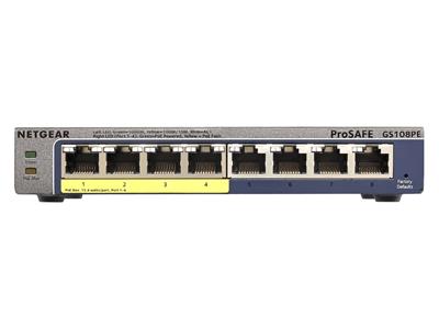 NetGear GS108P Prosafe Plus 8 Port Gigabit Ethernet Switch