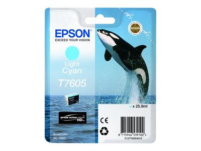 Epson T7605 Light Cyan Ink Cartridge SureColor SC-P600 Printers