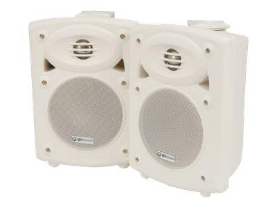 QTX Amplified Stereo Speaker Speaker 2 x 20w White