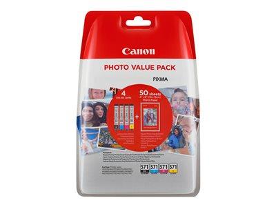 Canon CLI-571 C/M/Y/BK Value Pack 4-pack Original Ink Tank