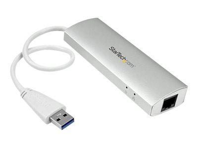 StarTech.com 3Pt Portable USB 3.0 Hub + GbE