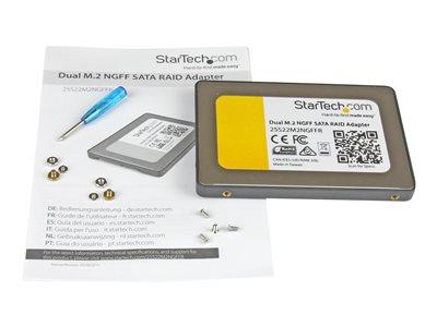 StarTech.com Dual M.2 NGFF SATA Adapter w/ RAID - 2x M.2 SSDs to 2.5in SATA