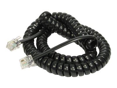 Cables Direct 3M Uncoil-60cm Coil Handset Cable RJ10 Black