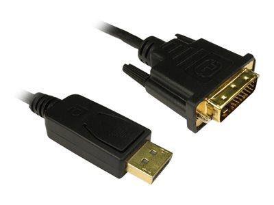 Cables Direct 3m DisplayPort to DVI-D M-M Single Link Black Cable B/Q 50