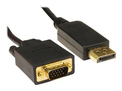 Cables Direct 3m DisplayPort to HD15 VGA M-M Cable Black B/Q 50