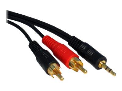 Cables Direct 2m 3.5mm M - 2 x RCA M Cable