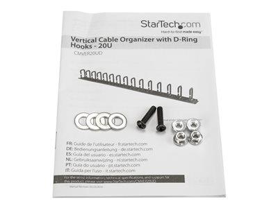 StarTech.com D-Ring Hook Cable Panel - 3ft.