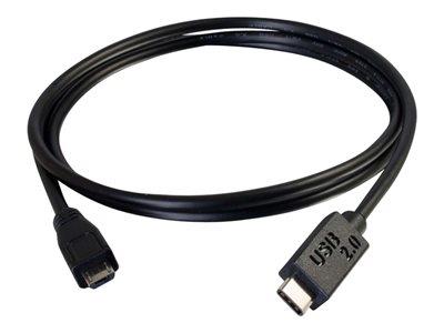 C2G 1m USB 2.0 USB C to USB Mini B Cable M/M - Black