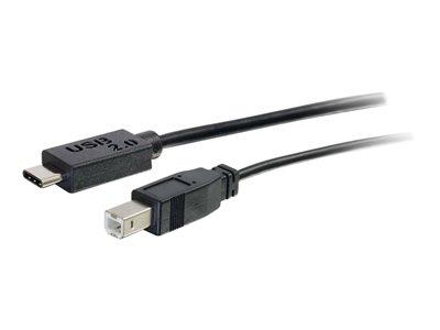 C2G 1m USB 2.0 USB C to USB B Cable M/M - Black
